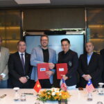 (L-R) A Magedaragamage, Director of Global Strategic Solutions LLC; Sean McDonald, Managing Director of EMEA Agency Solutions at Sabre Corporation; Luke David, Director of Global Strategic Solutions LLC; Prof Dato’ Sri Dr How Kok Choong, Founder and Global Group CEO of Agape ATP Corporation; Vinn D, Founder and Director and Liam Elshout, International Sales of BM Trading Services Company Limited